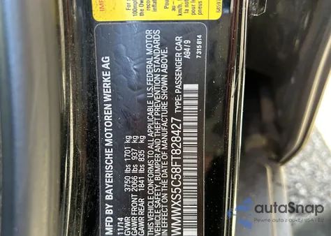 2015 Mini Hardtop Cooper from USA, damaged, VIN WMWXS5C58FT828427